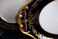 WEIMAR KATHARINA 20003 COBALT & GILT- SERVING PLATTER- 14  1/2"  .....   http://jaapiesfinechinastore.com
