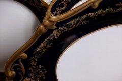 WEIMAR KATHARINA 20003 COBALT & GILT- SERVING PLATTER- 14  1/2"  .....   http://jaapiesfinechinastore.com