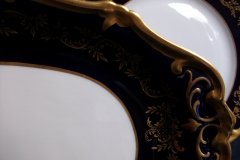 WEIMAR KATHARINA 20003 COBALT & GILT- SERVING PLATTER- 14  1/2"  .....   http://jaapiesfinechinastore.com