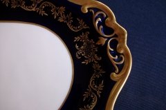 WEIMAR KATHARINA 20003 COBALT & GILT- SERVING PLATTER- 14  1/2"  .....   http://jaapiesfinechinastore.com