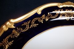 WEIMAR KATHARINA 20003 COBALT & GILT- SERVING PLATTER- 14  1/2"  .....   http://jaapiesfinechinastore.com