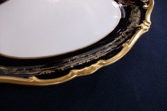 WEIMAR KATHARINA 20003 COBALT & GILT- SERVING PLATTER- 14  1/2"  .....   http://jaapiesfinechinastore.com