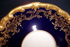 WEIMAR KATHARINA 20003 COBALT & GILT- SOUP BOWL & SAUCER    .....   http://jaapiesfinechinastore.com