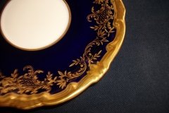 WEIMAR KATHARINA 20003 COBALT & GILT- SOUP BOWL & SAUCER    .....   http://jaapiesfinechinastore.com