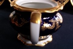 WEIMAR KATHARINA 20003 COBALT & GILT- SUGAR BOWL (NO LID)   .....   http://jaapiesfinechinastore.com