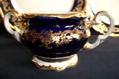 WEIMAR KATHARINA 20003 COBALT & GILT- SUGAR BOWL (NO LID)   .....   http://jaapiesfinechinastore.com