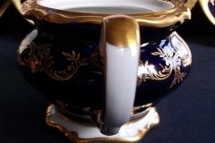 WEIMAR KATHARINA 20003 COBALT & GILT- SUGAR BOWL (NO LID)   .....   http://jaapiesfinechinastore.com