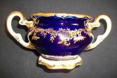 WEIMAR KATHARINA 20003 COBALT & GILT- SUGAR BOWL (NO LID)   .....   http://jaapiesfinechinastore.com