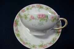 WM GUERIN WILD ROSES GARLAND- CUP & SAUCER ..... http://jaapiesfinechinastore.com
