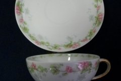 WM GUERIN WILD ROSES GARLAND- CUP & SAUCER ..... http://jaapiesfinechinastore.com