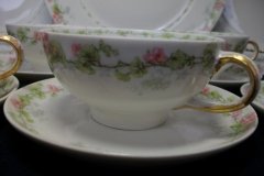 WM GUERIN WILD ROSES GARLAND- CUP & SAUCER ..... http://jaapiesfinechinastore.com
