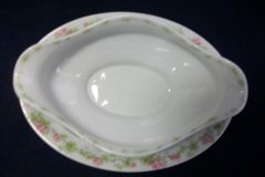 WM GUERIN WILD ROSES GARLAND- GRAVY BOAT WITH UNDERPLATE   ..... http://jaapiesfinechinastore.com