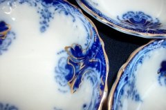 WOOD & SON  CLARENCE (FLOW BLUE)-   BERRY BOWL  ..... https://www.jaapiesFineChinaStore.come.com