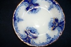 WOOD & SON  CLARENCE (FLOW BLUE)-   BERRY BOWL  ..... https://www.jaapiesFineChinaStore.come.com