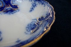 WOOD & SON  CLARENCE (FLOW BLUE)-   BERRY BOWL  ..... https://www.jaapiesFineChinaStore.come.com