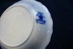 WOOD & SON  CLARENCE (FLOW BLUE)-   BERRY BOWL  ..... https://www.jaapiesFineChinaStore.come.com