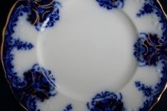 WOOD & SON  CLARENCE (FLOW BLUE)-  DESSERT/PIE PLATE  .....  https://www.jaapiesFineChinaStore.com