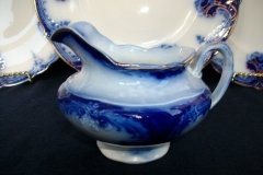 WOOD & SON  CLARENCE (FLOW BLUE)-   CREAMER  8oz  .....  https://www.jaapiesFineChinaStore.come.com