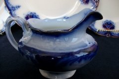 WOOD & SON  CLARENCE (FLOW BLUE)-   CREAMER  8oz  .....  https://www.jaapiesFineChinaStore.come.com