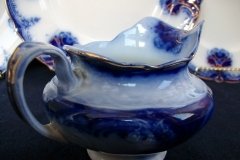WOOD & SON  CLARENCE (FLOW BLUE)-   CREAMER  8oz  .....  https://www.jaapiesFineChinaStore.come.com