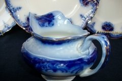 WOOD & SON  CLARENCE (FLOW BLUE)-   CREAMER  8oz  .....  https://www.jaapiesFineChinaStore.come.com