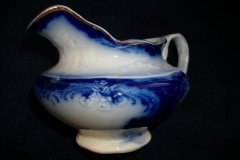 WOOD & SON  CLARENCE (FLOW BLUE)-   CREAMER  8oz  .....  https://www.jaapiesFineChinaStore.come.com