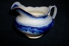 WOOD & SON  CLARENCE (FLOW BLUE)-   CREAMER  8oz  .....  https://www.jaapiesFineChinaStore.come.com
