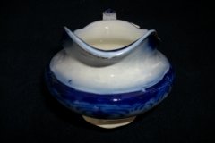 WOOD & SON  CLARENCE (FLOW BLUE)-   CREAMER  8oz  .....  https://www.jaapiesFineChinaStore.come.com