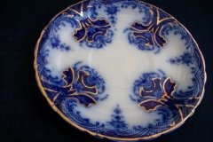 WOOD & SON  CLARENCE (FLOW BLUE)-   CUP & SAUCER ..... https://www.jaapiesFineChinaStore.come.com