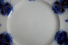 WOOD & SON  CLARENCE (FLOW BLUE)-  DINNER PLATE  .....  https://www.jaapiesFineChinaStore.com