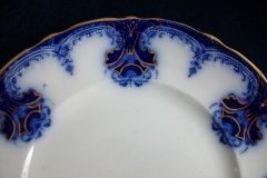 WOOD & SON  CLARENCE (FLOW BLUE)-  DINNER PLATE  .....  https://www.jaapiesFineChinaStore.com
