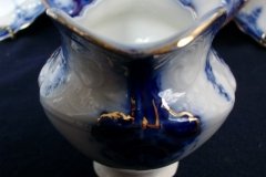 WOOD & SON  CLARENCE (FLOW BLUE)-  GRAVY BOAT- NO UNDERPLATE  .....  https://www.jaapiesFineChinaStore.come.com
