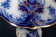 WOOD & SON  CLARENCE (FLOW BLUE)-  OVAL COVERED SERVING BOWL  .....  https://www.jaapiesFineChinaStore.com
