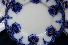 WOOD & SON  CLARENCE (FLOW BLUE)-  SALAD PLATE  .....  https://www.jaapiesFineChinaStore.com
