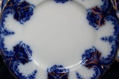 WOOD & SON  CLARENCE (FLOW BLUE)-  SALAD PLATE  .....  https://www.jaapiesFineChinaStore.com