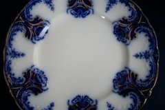 WOOD & SON  CLARENCE (FLOW BLUE)-  SALAD PLATE  .....  https://www.jaapiesFineChinaStore.com