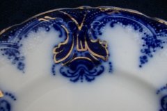 WOOD & SON  CLARENCE (FLOW BLUE)-  SALAD PLATE  .....  https://www.jaapiesFineChinaStore.com