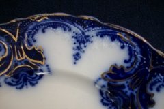 WOOD & SON  CLARENCE (FLOW BLUE)-  SALAD PLATE  .....  https://www.jaapiesFineChinaStore.com
