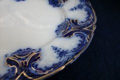 WOOD & SON  CLARENCE (FLOW BLUE)-  SALAD PLATE  .....  https://www.jaapiesFineChinaStore.com