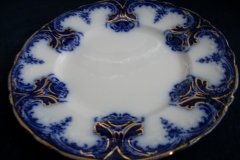 WOOD & SON  CLARENCE (FLOW BLUE)-  SALAD PLATE  .....  https://www.jaapiesFineChinaStore.com