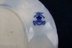 WOOD & SON  CLARENCE (FLOW BLUE)-  SALAD PLATE  .....  https://www.jaapiesFineChinaStore.com