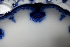 WOOD & SON  CLARENCE (FLOW BLUE)-  SERVING PLATTER   16  1/8"  .....  https://www.jaapiesFineChinaStore.com