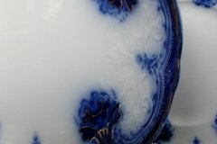 WOOD & SON  CLARENCE (FLOW BLUE)-  SERVING PLATTER   16  1/8"  .....  https://www.jaapiesFineChinaStore.com