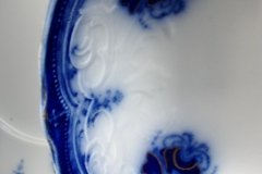 WOOD & SON  CLARENCE (FLOW BLUE)-  SERVING PLATTER   16  1/8"  .....  https://www.jaapiesFineChinaStore.com