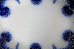 WOOD & SON  CLARENCE (FLOW BLUE)-  SERVING PLATTER   16  1/8"  .....  https://www.jaapiesFineChinaStore.com