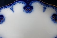 WOOD & SON  CLARENCE (FLOW BLUE)-  SERVING PLATTER   16  1/8"  .....  https://www.jaapiesFineChinaStore.com