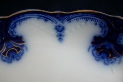 WOOD & SON  CLARENCE (FLOW BLUE)-  SERVING PLATTER   16  1/8"  .....  https://www.jaapiesFineChinaStore.com
