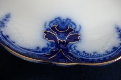 WOOD & SON  CLARENCE (FLOW BLUE)-  SERVING PLATTER   16  1/8"  .....  https://www.jaapiesFineChinaStore.com