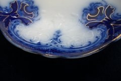 WOOD & SON  CLARENCE (FLOW BLUE)-  SERVING PLATTER   16  1/8"  .....  https://www.jaapiesFineChinaStore.com
