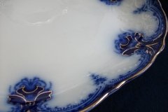 WOOD & SON  CLARENCE (FLOW BLUE)-  SERVING PLATTER   16  1/8"  .....  https://www.jaapiesFineChinaStore.com